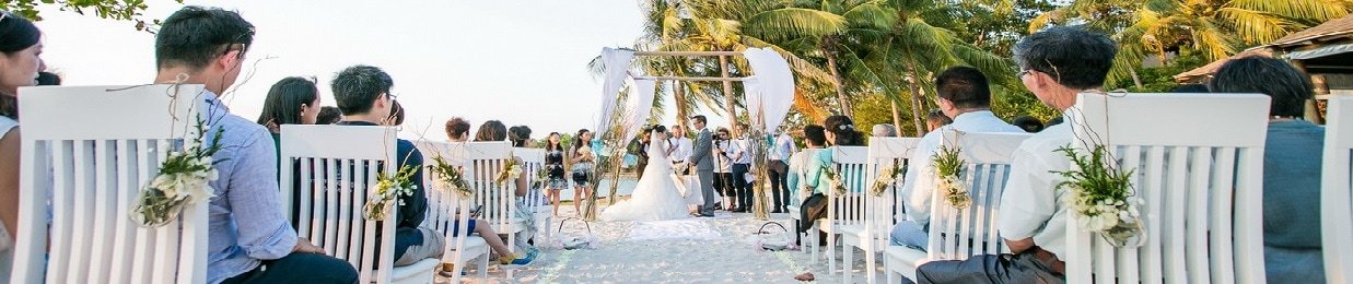 Beach wedding ceremony setting in Phuket