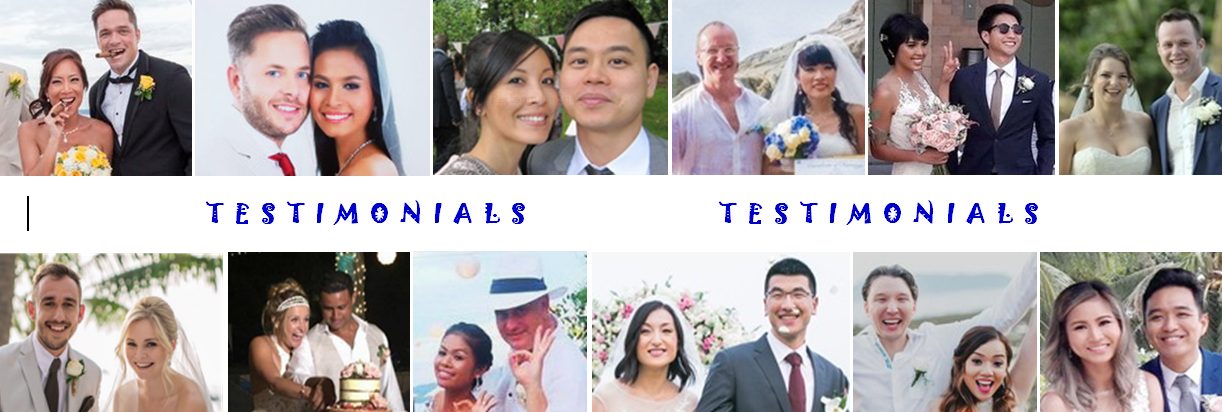 Wedding couples whose ceremonies were conducted by Peter Notley